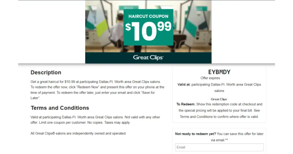 Printable Great Clips $10.99 Coupon 